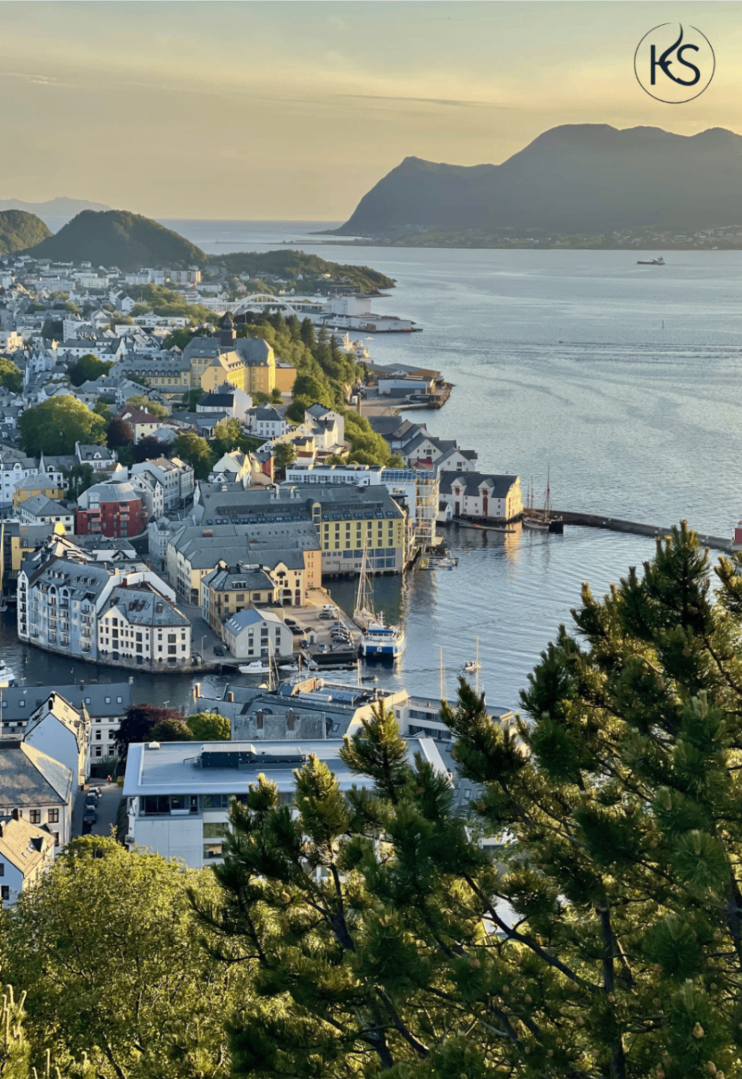 Ålesundo miesto panorama
