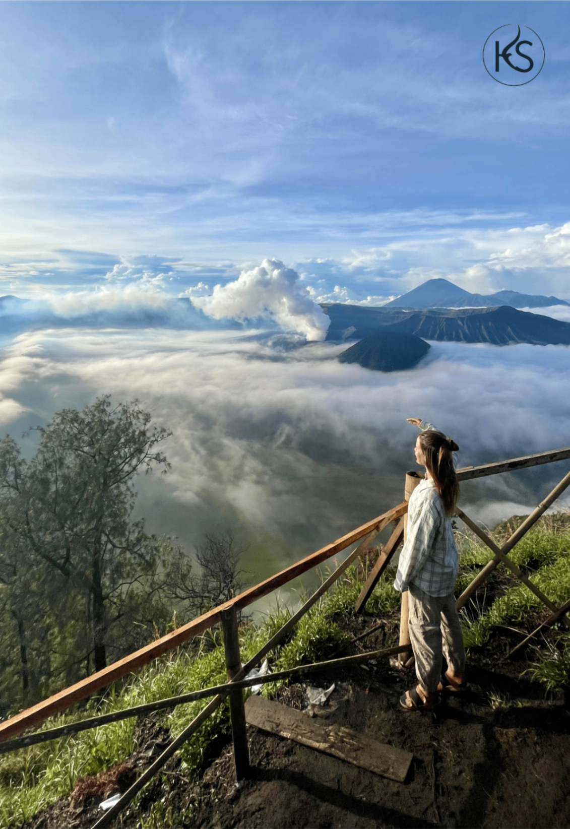 Bromo ugnikalnis debesyse